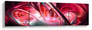 Obraz czerwonych fraktali (170x50 cm)