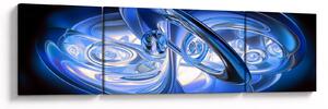 Niebieski abstrakcyjny obraz (170x50 cm)