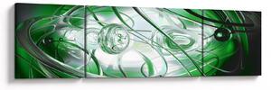 Zielony abstrakcyjny obraz (170x50 cm)