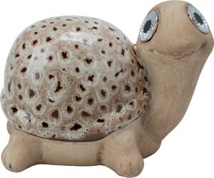 Słoneczna dekoracja ogrodowa Żółw, porcelana, 11 x 6,6 x 13,5 cm