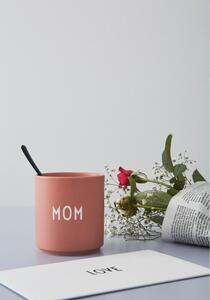 Różowy porcelanowy kubek Design Letters Favourite Mom