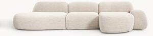 Narożna sofa modułowa Bouclé z szezlongiem Wolke (4-osobowa)