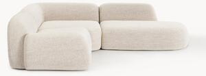 Narożna sofa modułowa Bouclé z szezlongiem Wolke (4-osobowa)