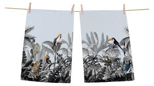 Zestaw 2 bawełnianych ręczników kuchennych Butter Kings Exotic Animals, 50x70 cm