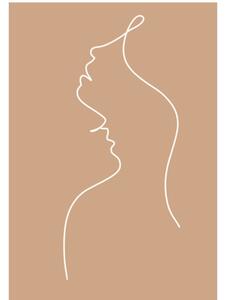 Plakat 29x41 cm Lovers Line Art – Veronika Boulová