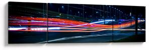 Obraz miasto nocą (170x50 cm)