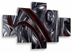 Obraz szarej abstrakcji (125x70 cm)