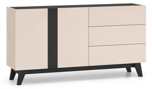 Komoda FREYA 03 2D3S 160 kaszmirowa/czarna