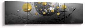 Obraz złotych abstrakcyjnych kul (170x50 cm)
