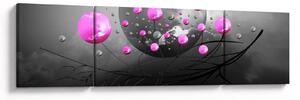 Obraz różowych kul (170x50 cm)