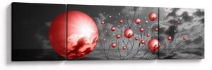 Obraz czerwonych kul (170x50 cm)