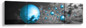 Obraz jasnoniebieskich kul (170x50 cm)