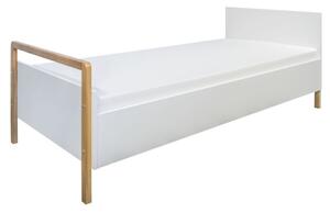 Łóżko dziecięce VICTOR 180x80 białe/dąb bez szuflady/bez materaca