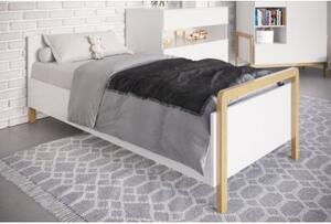 Łóżko dziecięce VICTOR 180x80 białe/dąb bez szuflady/bez materaca