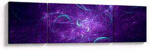 Obraz nowoczesnej niebieskiej abstrakcji (170x50 cm)