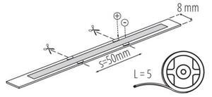 Taśma LED LCOB 5 metrów 3W/m neutralna barwa 24V IP00 Kanlux