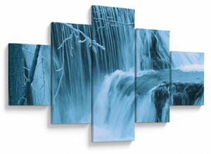 Obraz - lodowe wodospady (125x70 cm)