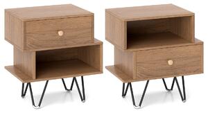 Szafka nocna w stylu mid-century 2 szt