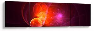 Nowoczesny obraz różowej abstrakcji (170x50 cm)