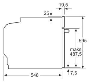 Piekarnik BOSCH HRG578CB7 Elektryczny parowy Czarny A+