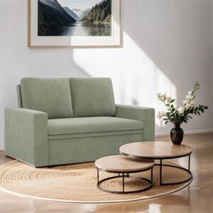 Sofa dwuosobowa, BLOM, sztruks, 148x87x90 cm, oliwkowy | TYLETEGOTU