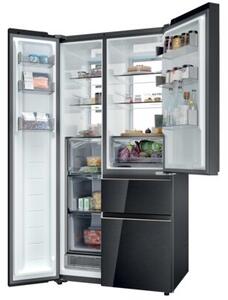 Lodówka SBS+ HAIER HSPR79F19DNGG 190cm Szkło strukturalne Pojemność aż 600l Oświetlenie wnętrza