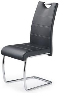 Krzesło na płozach tapicerowane Elrond - czarne