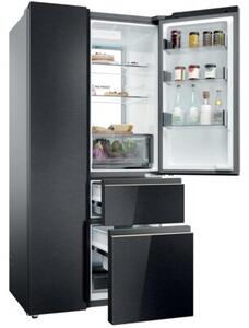 Lodówka SBS+ HAIER HSPR79F19DNGG 190cm Szkło strukturalne Pojemność aż 600l Oświetlenie wnętrza
