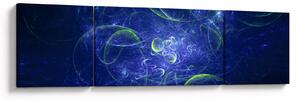 Obraz - niebieska abstrakcja (170x50 cm)