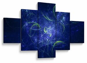 Obraz - niebieska abstrakcja (125x70 cm)