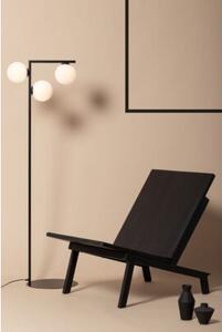 Lampa podłogowa nowoczesna czarna 3 szklane białe kule 3xG9 12W Andy Sigma Lighting