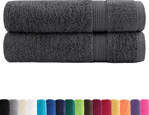 Ręczniki premium, SOLUND, 2 szt., antracytowe, 100x150 cm, 600 g/m²