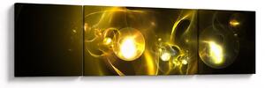 Abstrakcyjny obraz żółtych kul (170x50 cm)