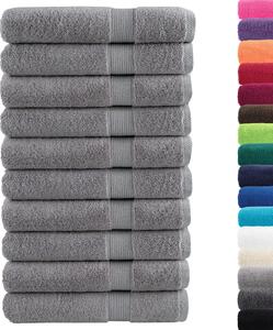 Ręczniki premium, SOLUND, 10 szt., szare, 100x200 cm, 600 g/m²