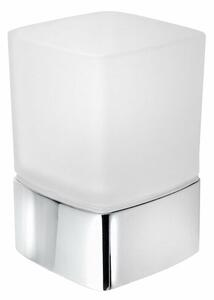 GEDY 549813 Lounge Szklanka stojąca, szkło mleczne/chrom