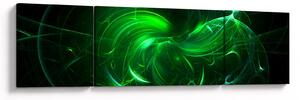 Obraz - zielona abstrakcja (170x50 cm)