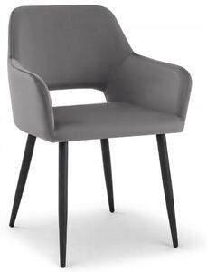 Nowoczesne stylowe krzesło kuchnia jadalnia salon velvet KT205 Olivia szary