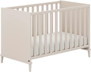 Beżowe łóżeczko niemowlęce 60x120 cm z regulacją wysokości PAIDI