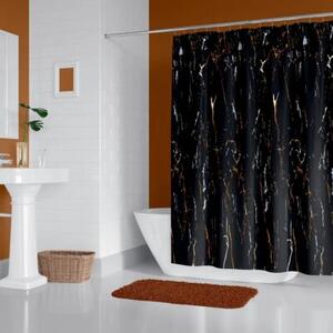 Zasłona prysznicowa Estiva tekstylna 180x200 wzór black stone 1 szt