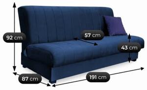 Wersalka RozkÅadana Do Spania Kanapa Sofa Dwuosobowa Granatowa SIGMA