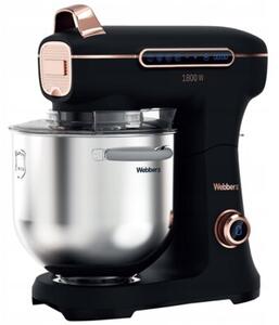 Robot kuchenny planetarny WEBBER Futura XEF900 1800W z szatkownicą i maszynką do mięsa Czarny