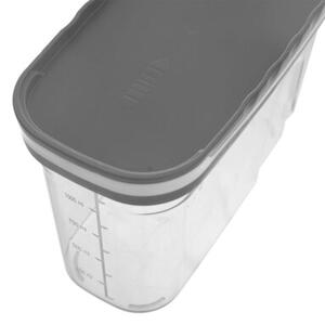 Pojemnik na produkty sypkie z dozownikiem szary GREY 1,25 l