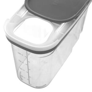 Pojemnik na produkty sypkie z dozownikiem szary GREY 1,25 l