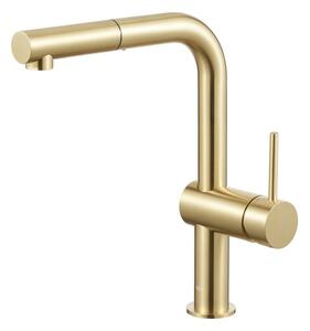 Bateria Kuchenna StojÄ ca KFA Duero Edge z WyciÄ ganÄ obrotowÄ wylewkÄ ZÅoty szczotkowany PVD 6623-510-39