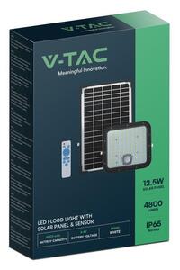 Projektor LED Solarny V-TAC 30W IP65, Pilot Timer, LiFePo 6.4V 6000mA Czarny VT-432 4000K 4800lm