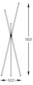 Lampa stojąca podłogowa nowoczesna trójnóg sticki ciepła barwa LED 24W LAUTARO Zuma Line