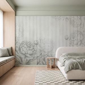 Fototapeta Delikatne motywy kwiatowe w stonowanych odcieniach, Fototapety Kwiaty, Popularne Fototapety, t01097v1 - Tapeko.pl