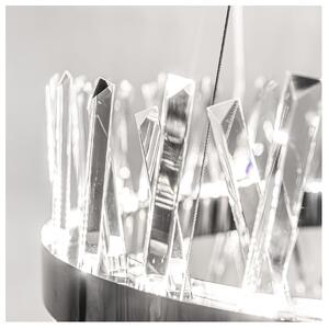 Monte Carlo Srebrny Żyrandol LED z pięknymi kryształami Ø60cm Crystal Silver 11533