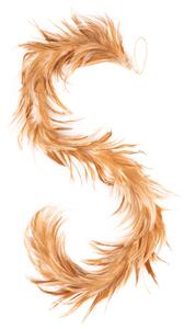 Girlanda z piór koguta, jasnobrązowy, 95 x 10 x 3 cm