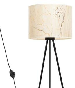Lampa stojąca podłogowa z abażurem beżowy marmur trójnóg 1xE27 15W NEVIA Sollux Lighting